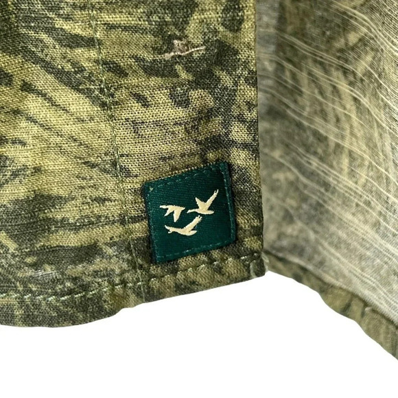 Outdoor Life Mens Button Up Shirt Size Medium Green Fern Print Tropical - Picture 4 of 8